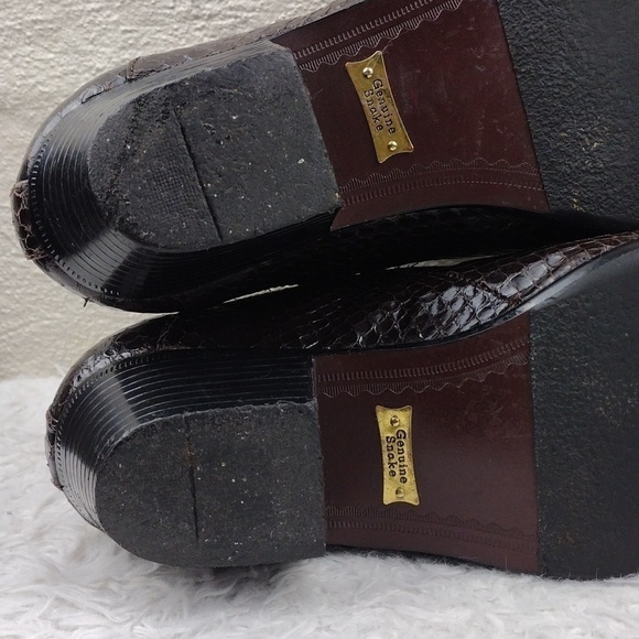 Giorgio Brutini Dark Brown Genuine Snakeskin Leather Almond Toe Chelsea Boot main image 5